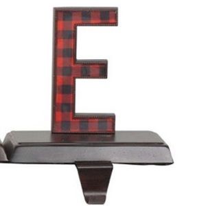 Northlight Buffalo Plaid “E” Christmas Stocking Holder